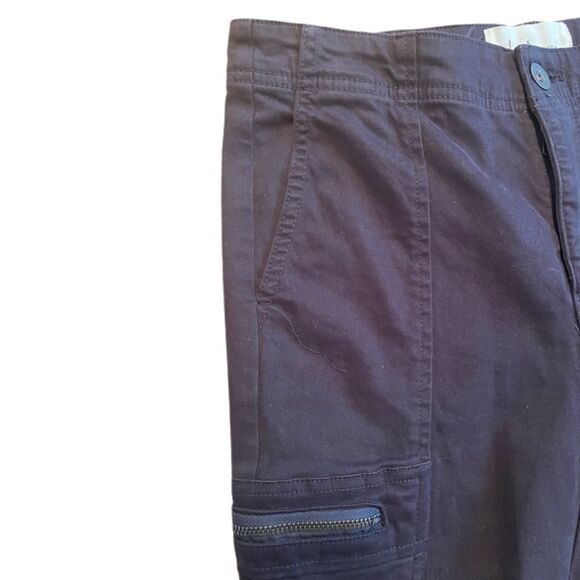 Anthropologie Navy Blue Utility Cargo Ankle Zipper Pants - Picture 4 of 7